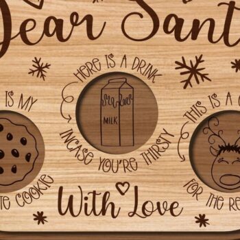 Intra απο ξύλο plywood 3mm-4mm πάχος - Αγαπητέ Santa Tray Cut Laser Δίασταση 15x15 cm INTRAFABR-105129720 - Image 1