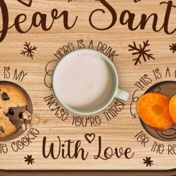 Intra απο ξύλο plywood 3mm-4mm πάχος - Αγαπητέ Santa Tray Cut Laser Δίασταση 15x15 cm INTRAFABR-105129720 - Image 2