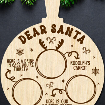 Intra απο ξύλο plywood 3mm-4mm πάχος - Αγαπητή δέσμη κοπής με λέιζερ δίσκου Santa Δίασταση 20x20 cm INTRAFABR-110567742 - Image 3