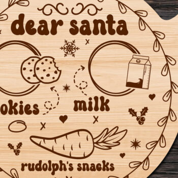 Intra απο ξύλο plywood 3mm-4mm πάχος - Αγαπητή δέσμη κοπής με λέιζερ δίσκου Santa Δίασταση 20x20 cm INTRAFABR-80130494 - Image 9