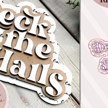 Intra απο ξύλο plywood 3mm-4mm πάχος - Deck the Halls, Χριστουγεννιάτικη πινακίδα Δίασταση 15x15 cm INTRAFABR-71538453 - Image 1