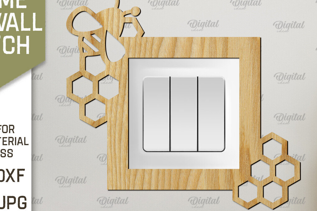 Intra απο ξύλο plywood 3mm-4mm πάχος - Διακοσμητικό πλαίσιο για διακόπτη τοίχου με λέιζερ Δίασταση 20x25 cm INTRAFABR-92038874