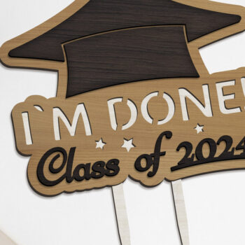 Intra απο ξύλο plywood 3mm-4mm πάχος - Διακοσμητικό κομμένο  αποφοίτησης Δίασταση 6x10 cm INTRAFABR-94153808 - Image 1