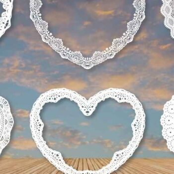 Intra απο ξύλο plywood 3mm-4mm πάχος - Διακόσμηση Laser Cut Lace Heart Bundle  Δίασταση 20x20 cm INTRAFABR-83796335 - Image 1