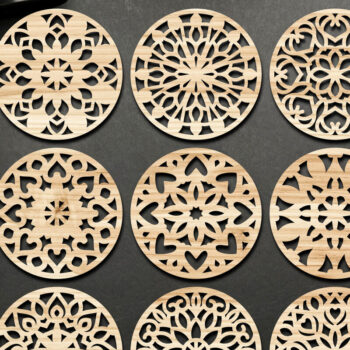 Intra απο ξύλο plywood 3mm-4mm πάχος - Ξύλινα σουβέρ κομμένα με λέιζερ στυλ Δίασταση 30x20 cm INTRAFABR-68900272 - Image 1