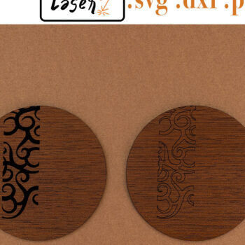 Intra απο ξύλο plywood 3mm-4mm πάχος - Διακοσμημένο σουβέρ για κόφτη λέιζερ Δίασταση 30x20 cm INTRAFABR-53397140 - Image 1