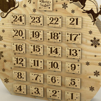 Intra απο ξύλο plywood 3mm-4mm πάχος - ΔΙΑΚΟΣΜΗΤΙΚΟ ΗΜΕΡΟΛΟΓΙΟ ΕΦΑΡΜΟΓΗΣ, Ξυλοκοπή Δίασταση 17x17 cm INTRAFABR-78418409 - Image 1