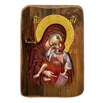 Εικόνα Ορθοδοξίας με περίγραμμα χρυσό σε ξύλο Φλαμουρίας με βάση Μπομπονιέρα Βάπτισης Παναγία Ελέους Σετ 20 τεμαχίων, Εικόνα Βάπτισης, Μπομπονιέρα Χειροποίητη Βυζαντινή εικόνα 9x6cm, Χριστιανικό Δώρο Διάσταση 50x40 cm (19,7 x 15,8 ίντσες) INTRAEK-6543216724090 - Image 1