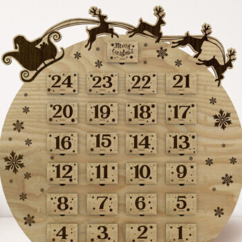 Intra απο ξύλο plywood 3mm-4mm πάχος - ΔΙΑΚΟΣΜΗΤΙΚΟ ΗΜΕΡΟΛΟΓΙΟ ΕΦΑΡΜΟΓΗΣ, Ξυλοκοπή Δίασταση 17x17 cm INTRAFABR-78418409 - Image 3