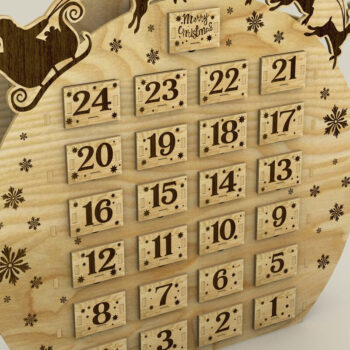 Intra απο ξύλο plywood 3mm-4mm πάχος - ΔΙΑΚΟΣΜΗΤΙΚΟ ΗΜΕΡΟΛΟΓΙΟ ΕΦΑΡΜΟΓΗΣ, Ξυλοκοπή Δίασταση 17x17 cm INTRAFABR-78418409 - Image 7