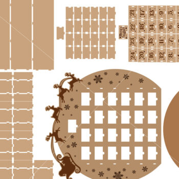 Intra απο ξύλο plywood 3mm-4mm πάχος - ΔΙΑΚΟΣΜΗΤΙΚΟ ΗΜΕΡΟΛΟΓΙΟ ΕΦΑΡΜΟΓΗΣ, Ξυλοκοπή Δίασταση 17x17 cm INTRAFABR-78418409 - Image 8