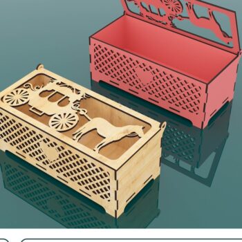 Intra απο ξύλο plywood 3mm-4mm πάχος - Διακοσμητικό κουτί Barouche Cut Laser  Δίασταση 225x100 cm INTRAFABR-67837562 - Image 1