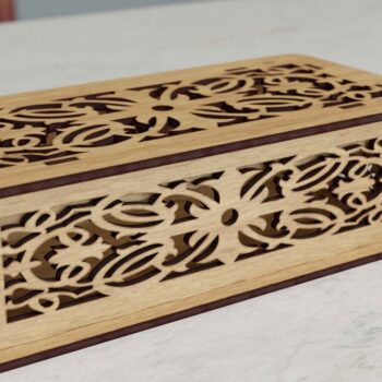 Intra απο ξύλο plywood 3mm-4mm πάχος - Διακοσμητικό κουτί Laser Cut Files REF 004 Δίασταση 30x20 cm INTRAFABR-110657877 - Image 5