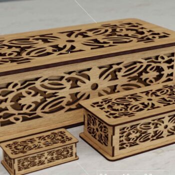 Intra απο ξύλο plywood 3mm-4mm πάχος - Διακοσμητικό κουτί Laser Cut Files REF 004 Δίασταση 30x20 cm INTRAFABR-110657877 - Image 8