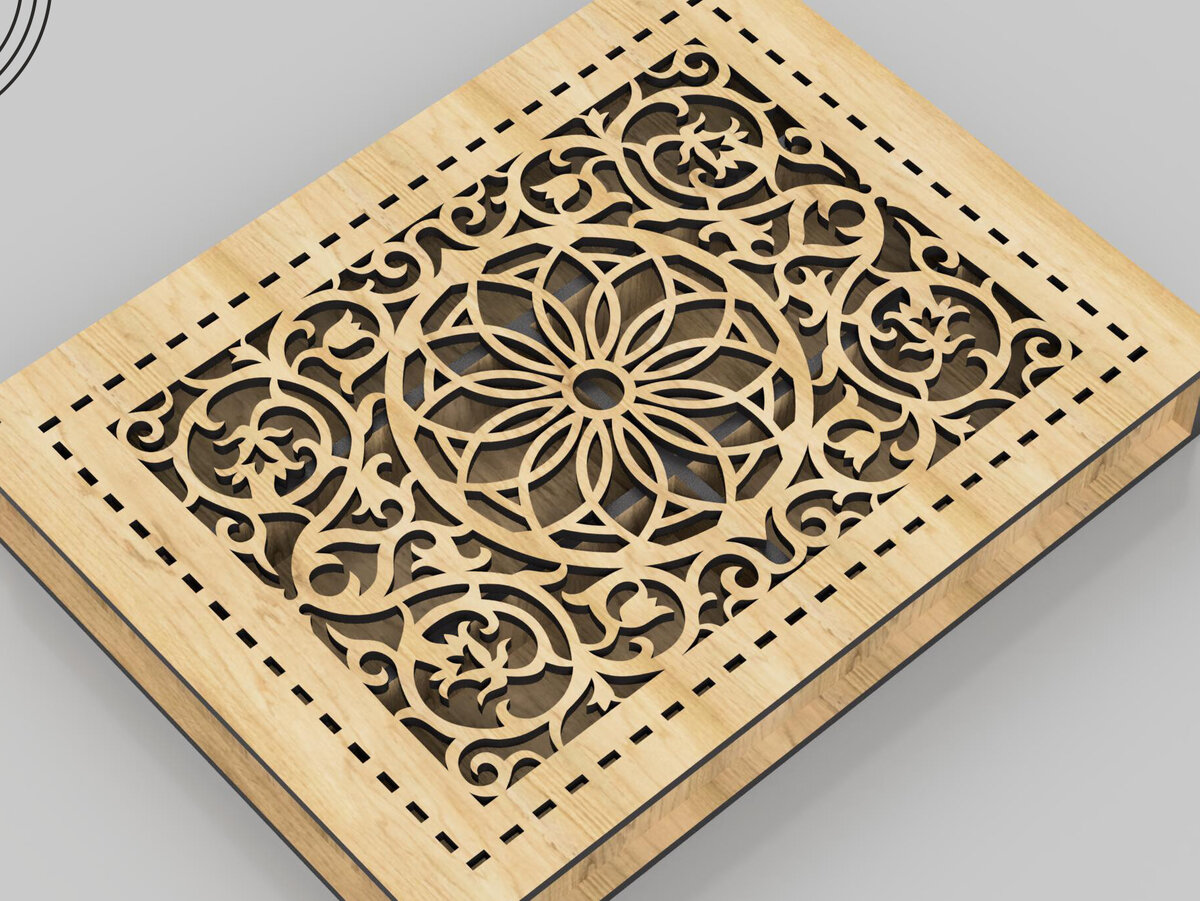 Intra απο ξύλο plywood 3mm-4mm πάχος - Διακοσμητικό κουτί, με καπάκι,  Δίασταση 200x150 cm INTRAFABR-99394306