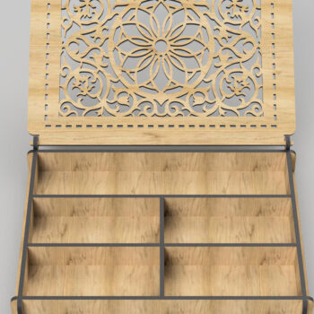 Intra απο ξύλο plywood 3mm-4mm πάχος - Διακοσμητικό κουτί, με καπάκι, Δίασταση 200x150 cm INTRAFABR-99394306 - Image 3