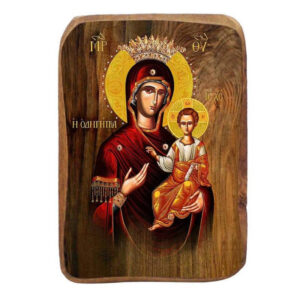 Εικόνα Ορθοδοξίας με περίγραμμα χρυσό σε ξύλο Φλαμουρίας  με  βάση Μπομπονιέρα βάπτισης Παναγία Οδηγός Σετ 20 τεμαχίων, Εικόνα Βάπτισης, Bomboniera Χειροποίητη Βυζαντινή εικόνα 9x6cm, Χριστιανικό Δώρο Διάσταση 45x35 cm (17,7 x 13,8 ίντσες) INTRAEK-543216724047