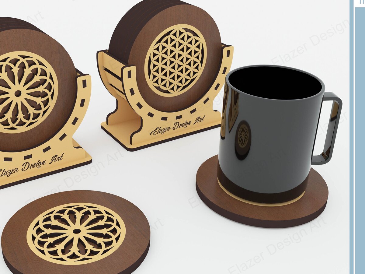 Intra απο ξύλο plywood 3mm-4mm πάχος - Διακοσμητικά Σουβέρ σε Κουτιά Laser Cut  Δίασταση 105x54 cm INTRAFABR-72392271