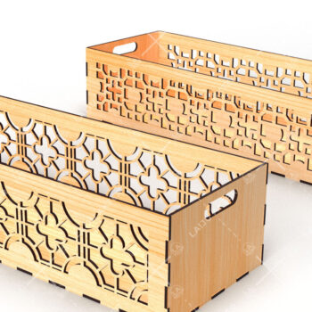 Intra απο ξύλο plywood 3mm-4mm πάχος - Διακοσμητικά κουτιά Laser Cut Bundle 03 Δίασταση 15x15 cm INTRAFABR-116835387 - Image 2
