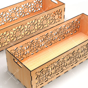 Intra απο ξύλο plywood 3mm-4mm πάχος - Διακοσμητικά κουτιά Laser Cut Bundle 05 Δίασταση 15x15 cm INTRAFABR-116835497 - Image 3