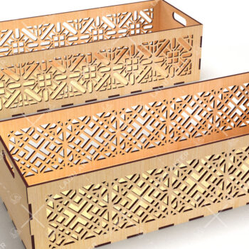 Intra απο ξύλο plywood 3mm-4mm πάχος - Διακοσμητικά κουτιά Laser Cut Bundle 07 Δίασταση 15x15 cm INTRAFABR-116835581 - Image 2