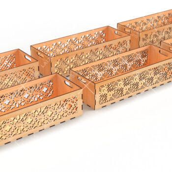 Intra απο ξύλο plywood 3mm-4mm πάχος - Διακοσμητικά κουτιά Δέσμη κοπής με λέιζερ Δίασταση 15x15 cm INTRAFABR-116835548 - Image 1