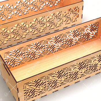 Intra απο ξύλο plywood 3mm-4mm πάχος - Διακοσμητικά κουτιά Δέσμη κοπής με λέιζερ Δίασταση 15x15 cm INTRAFABR-116835548 - Image 3