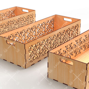 Intra απο ξύλο plywood 3mm-4mm πάχος - Διακοσμητικά κουτιά Δέσμη κοπής με λέιζερ Δίασταση 15x15 cm INTRAFABR-116835655 - Image 1