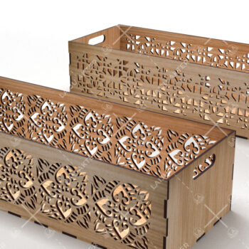 Intra απο ξύλο plywood 3mm-4mm πάχος - Διακοσμητικά κουτιά Δέσμη κοπής με λέιζερ Δίασταση 15x15 cm INTRAFABR-116835281 - Image 3