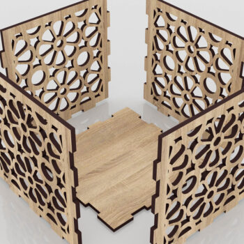 Intra απο ξύλο plywood 3mm-4mm πάχος - Διακοσμητικά κουτιά Δίασταση 100x100 cm INTRAFABR-53165961 - Image 3