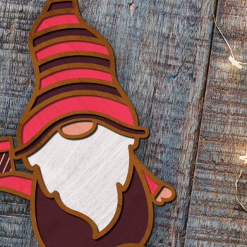 Intra απο ξύλο plywood 3mm-4mm πάχος - Διακοσμητικό Χριστουγεννιάτικο στολίδι με στοιχειό Δίασταση 4x4 cm INTRAFABR-86549344 - Image 2