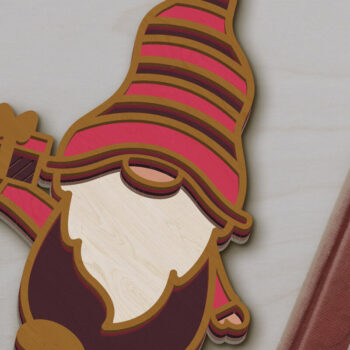 Intra απο ξύλο plywood 3mm-4mm πάχος - Διακοσμητικό Χριστουγεννιάτικο στολίδι με στοιχειό Δίασταση 4x4 cm INTRAFABR-86549344 - Image 3