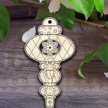 Intra απο ξύλο plywood 3mm-4mm πάχος - Διακοσμητικό Χριστουγεννιάτικο Στολίδι V3 Δίασταση 6x6 cm INTRAFABR-32578507 - Image 1