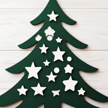 Intra απο ξύλο plywood 3mm-4mm πάχος - Διακοσμητικό χριστουγεννιάτικο δέντρο  Δίασταση 6x6 cm INTRAFABR-111271108 - Image 5