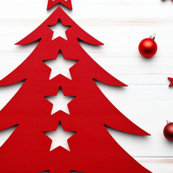 Intra απο ξύλο plywood 3mm-4mm πάχος - Διακοσμητικό κομμένο   Χριστουγεννιάτικου Δέντρου Δίασταση 6x6 cm INTRAFABR-111270503 - Image 1