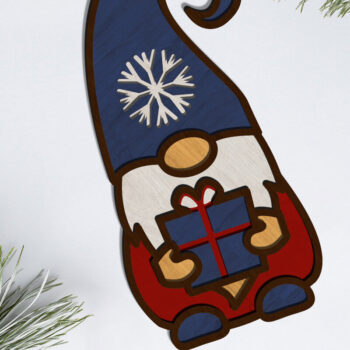 Intra απο ξύλο plywood 3mm-4mm πάχος - Διακοσμητικό Χριστουγεννιάτικο Δέντρο Παιχνίδι Gnome Δίασταση 4x4 cm INTRAFABR-86742608 - Image 1