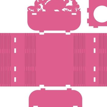 Intra απο ξύλο plywood 3mm-4mm πάχος - Διακοσμητικό πασχαλινό καλάθι κομμένο  με λέιζερ Δίασταση 3x4 cm INTRAFABR-93655316 - Image 4