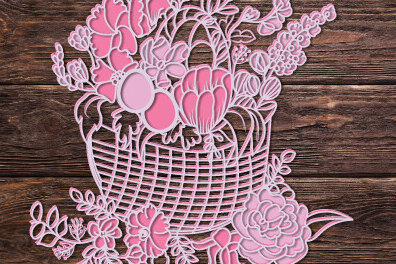 Intra απο ξύλο plywood 3mm-4mm πάχος - Διακοσμητικό Πασχαλινό Καλαθάκι  1518 Δίασταση 15x15 cm INTRAFABR-117925258