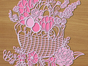 Intra απο ξύλο plywood 3mm-4mm πάχος - Διακοσμητικό Πασχαλινό Καλαθάκι  1518 Δίασταση 15x15 cm INTRAFABR-117925258 - Image 2