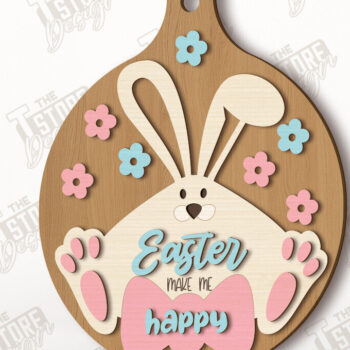 Intra απο ξύλο plywood 3mm-4mm πάχος - Πακέτο διακοσμητικών πασχαλινών σανίδων | CNC Δίασταση 15x15 cm INTRAFABR-117201695 - Image 8