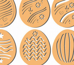 Intra απο ξύλο plywood 3mm-4mm πάχος - Διακοσμητική κάρτα με αυγά  1430 Δίασταση 15x15 cm INTRAFABR-115964521