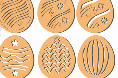 Intra απο ξύλο plywood 3mm-4mm πάχος - Διακοσμητική κάρτα με αυγά  1430 Δίασταση 15x15 cm INTRAFABR-115964521