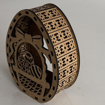 Intra απο ξύλο plywood 3mm-4mm πάχος - Διακοσμητικό πασχαλινό φαναράκι με αυγά Δίασταση 5x3 cm INTRAFABR-113962394 - Image 2