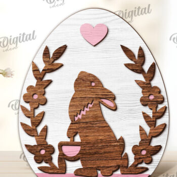 Intra απο ξύλο plywood 3mm-4mm πάχος - Διακοσμητικό πασχαλινό αυγό κοπής με λέιζερ. 3D αυγό Δίασταση 15x15 cm INTRAFABR-115504423 - Image 1