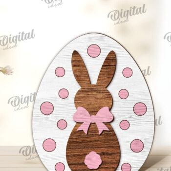 Intra απο ξύλο plywood 3mm-4mm πάχος - Διακοσμητικό πασχαλινό αυγό κοπής με λέιζερ. 3D αυγό Δίασταση 15x15 cm INTRAFABR-115503708 - Image 1