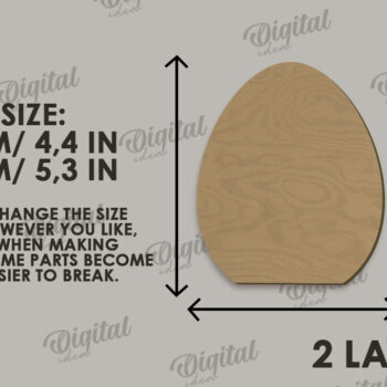 Intra απο ξύλο plywood 3mm-4mm πάχος - Διακοσμητικό πασχαλινό αυγό κοπής με λέιζερ. 3D αυγό Δίασταση 15x15 cm INTRAFABR-115504294 - Image 2