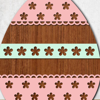 Intra απο ξύλο plywood 3mm-4mm πάχος - Διακοσμητικό πασχαλινό αυγό κοπής με λέιζερ Δίασταση 20x20 cm INTRAFABR-116163309 - Image 6