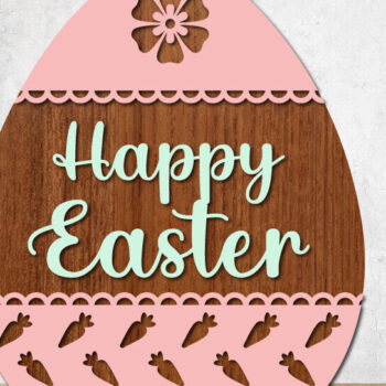 Intra απο ξύλο plywood 3mm-4mm πάχος - Διακοσμητικό πασχαλινό αυγό κοπής με λέιζερ Δίασταση 20x20 cm INTRAFABR-116163309 - Image 7