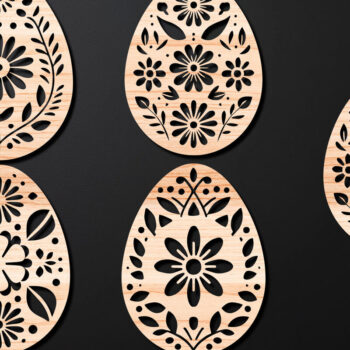 Intra απο ξύλο plywood 3mm-4mm πάχος - Διακοσμητικό Πασχαλινό Αυγό LaserCut   Δίασταση 4x4 cm INTRAFABR-112390694 - Image 1