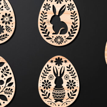 Intra απο ξύλο plywood 3mm-4mm πάχος - Διακοσμητικό Πασχαλινό Αυγό LaserCut   Δίασταση 4x4 cm INTRAFABR-112390803 - Image 1